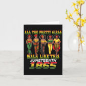 ジュンテーンス1865年 自由を祝う 黒人の解放を祝う カード (黄色い花)