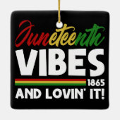 ジュンテーンド・バイブス - 解放の日1865 黒人歴史 セラミックオーナメント (裏面)