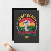 ジュンテーント：黒人の自由を祝う 1865 ノートカード (正面/裏面インサイチュ)