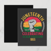 ジュンテーント：黒人の自由を祝う 1865 ノートカード (正面/裏面)