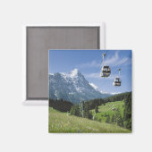 ジュンフラウ近郊のケーブルカー マグネット (正面/裏面)