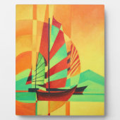 ジュン中国のクスがキュービズムのジオアートで上陸 フォトプラーク (正面)