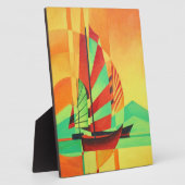 ジュン中国のクスがキュービズムのジオアートで上陸 フォトプラーク (側面)