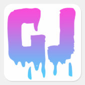 ジューガーリースのロゴシール スクエアシール (正面)