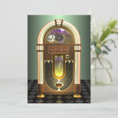 ジュークボックスのパーティの招待状 招待状 (スタンド正面)