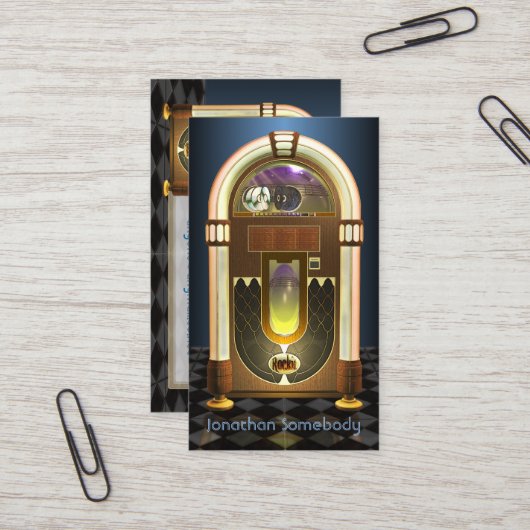 ジュークボックスのプロフィールカード 名刺 (正面/裏面インサイチュ)