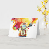 ジュークボックスの挨拶状 カード (黄色い花)