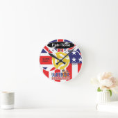 ジュークボックスの爆発45のラベルの時計 ラウンド壁時計 (ホーム)