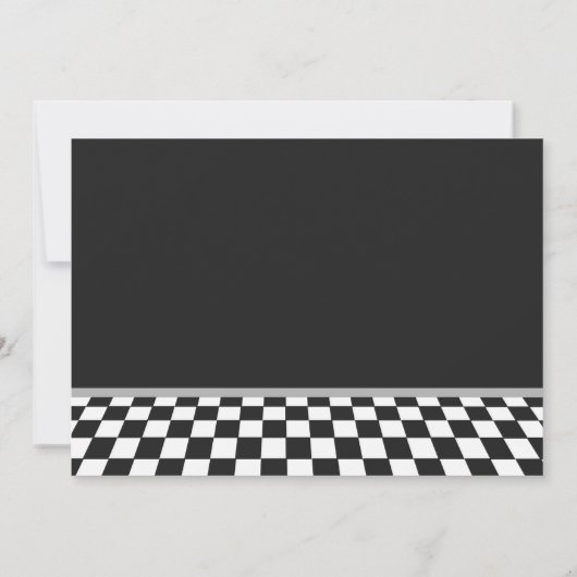 ジュークボックスの誕生日のダイナーの五十年代のレトロの写真の50年代 招待状 (裏面)