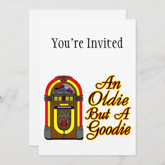 ジュークボックスは古いがグーディー 招待状 (正面/裏面)