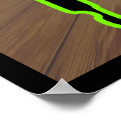 ジュークボックスを持つバーでライブ音楽 ポスター (角)