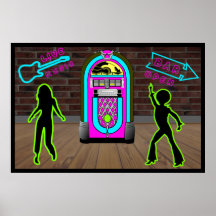 ジュークボックスを持つバーでライブ音楽