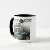 ジュークボックスストームコーヒーマグ(両面、2トーン) マグカップ (正面左)