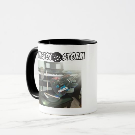 ジュークボックスストームコーヒーマグ(両面、2トーン) マグカップ (正面左)
