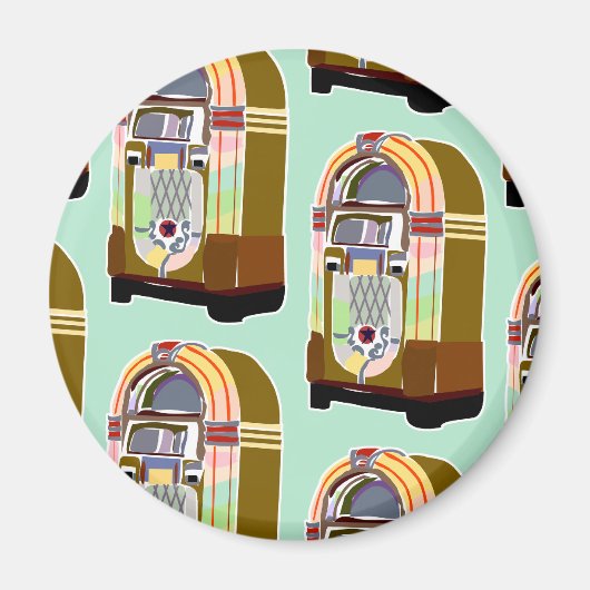 ジュークボックスパターンのジャンピン マグネット (正面)