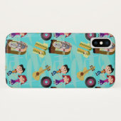 ジュークボックスパーティーキッズかわいい漫画の文字パターン Case-Mate iPhoneケース (裏面(横))