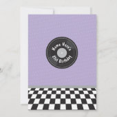 ジュークボックス誕生日ミュージックディナーフィフティスレトロ招待状 招待状 (裏面)