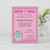 ジュークボックス誕生日招待状 招待状 (スタンド正面)
