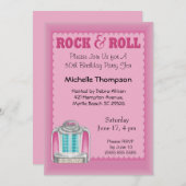 ジュークボックス誕生日招待状 招待状 (正面/裏面)