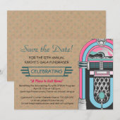 ジュークボックス ソックホップ パーティー 招待状 (正面/裏面)