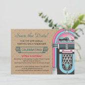 ジュークボックス・ソック・ホップ・パーティー招待状 招待状 (スタンド正面)