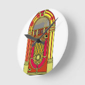 ジュークボックス ラウンド壁時計 (傾斜)