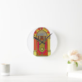 ジュークボックス ラウンド壁時計 (ホーム)