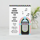 ジュークボックス 50's バースデーパーティー招待状 招待状 (スタンド正面)