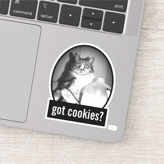 ジューグの牛乳を飲む猫 シール (詳細)