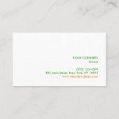 ジューシングジュースバー会社オレンジストローロゴ 名刺 (裏面)