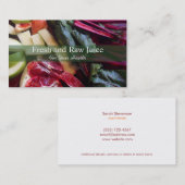 ジューシング栄養士食品とダイエット健康グリーン 名刺 (正面/裏面)