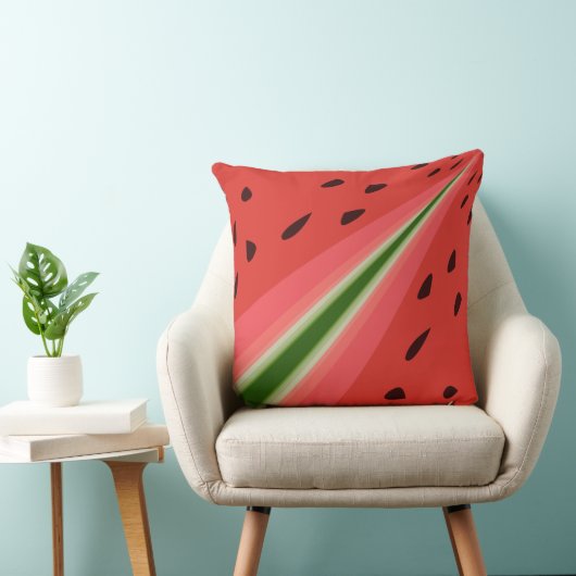 ジューシーでおいしい熟したスイカと種子デザイン クッション (椅子)