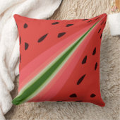 ジューシーでおいしい熟したスイカと種子デザイン クッション (ブランケット)