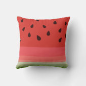 ジューシーでおいしい熟したスイカと種子デザイン クッション (裏面)