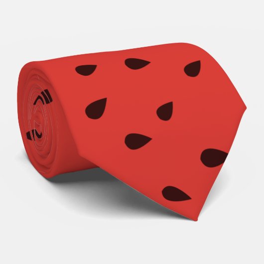 ジューシーでおいしい熟したスイカと種子デザイン ネクタイ (ロール)