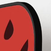 ジューシーでおいしい熟したスイカと種子デザイン ピックルボールラケット (左詳細)