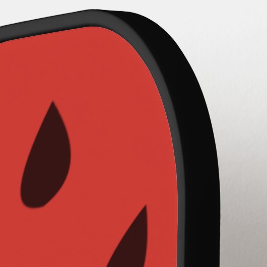 ジューシーでおいしい熟したスイカと種子デザイン ピックルボールラケット (左詳細)