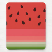 ジューシーでおいしい熟したスイカと種子デザイン マウスパッド (正面)