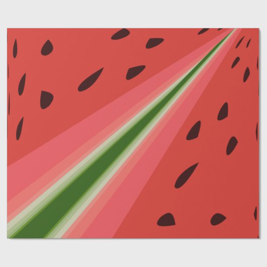ジューシーでおいしい熟したスイカと種子デザイン ラッピングペーパー (フラット)