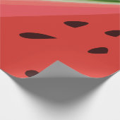 ジューシーでおいしい熟したスイカと種子デザイン ラッピングペーパー (角)