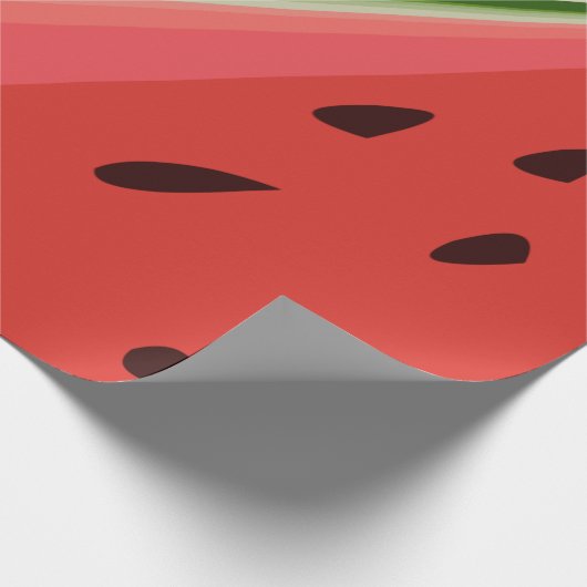 ジューシーでおいしい熟したスイカと種子デザイン ラッピングペーパー (角)