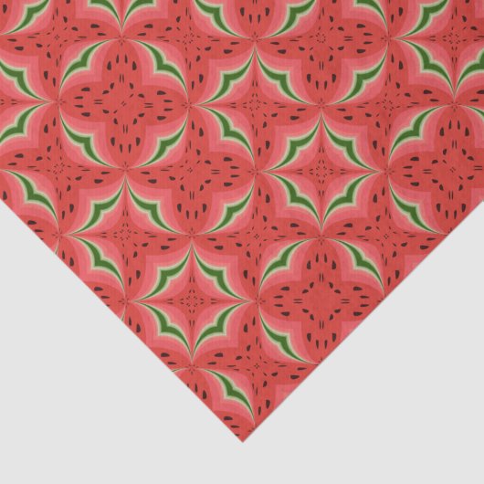 ジューシーでおいしい熟したスイカと種子デザイン 薄葉紙 (詳細)