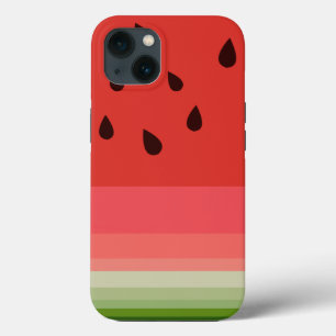 ジューシーでおいしい熟したスイカと種子デザイン iPhone 13ケース