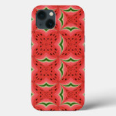 ジューシーでおいしい熟したスイカと種子デザイン Case-Mate iPhoneケース (裏面)