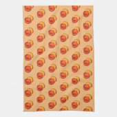ジューシーで熟した夏の桃グルジア桃の果実 キッチンタオル (縦)