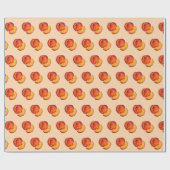 ジューシーで熟した夏の桃グルジア桃の果実 ラッピングペーパー (フラット)