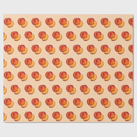 ジューシーで熟した夏の桃グルジア桃の果実 ラッピングペーパー (フラット)