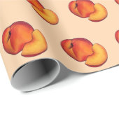 ジューシーで熟した夏の桃グルジア桃の果実 ラッピングペーパー (ロールコーナー)