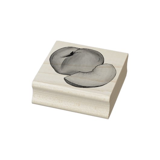 ジューシーで熟した夏の桃グルジア桃の果実 ラバースタンプ (スタンプ)