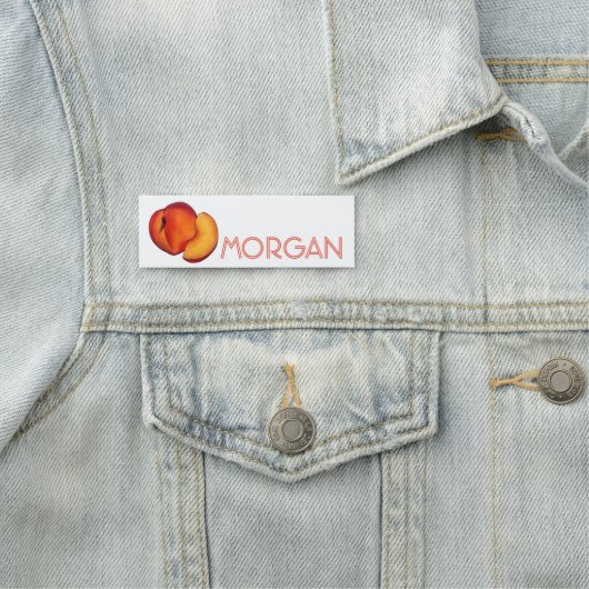 ジューシーで熟した夏の桃グルジア桃の果実 名札 (インサイチュ)